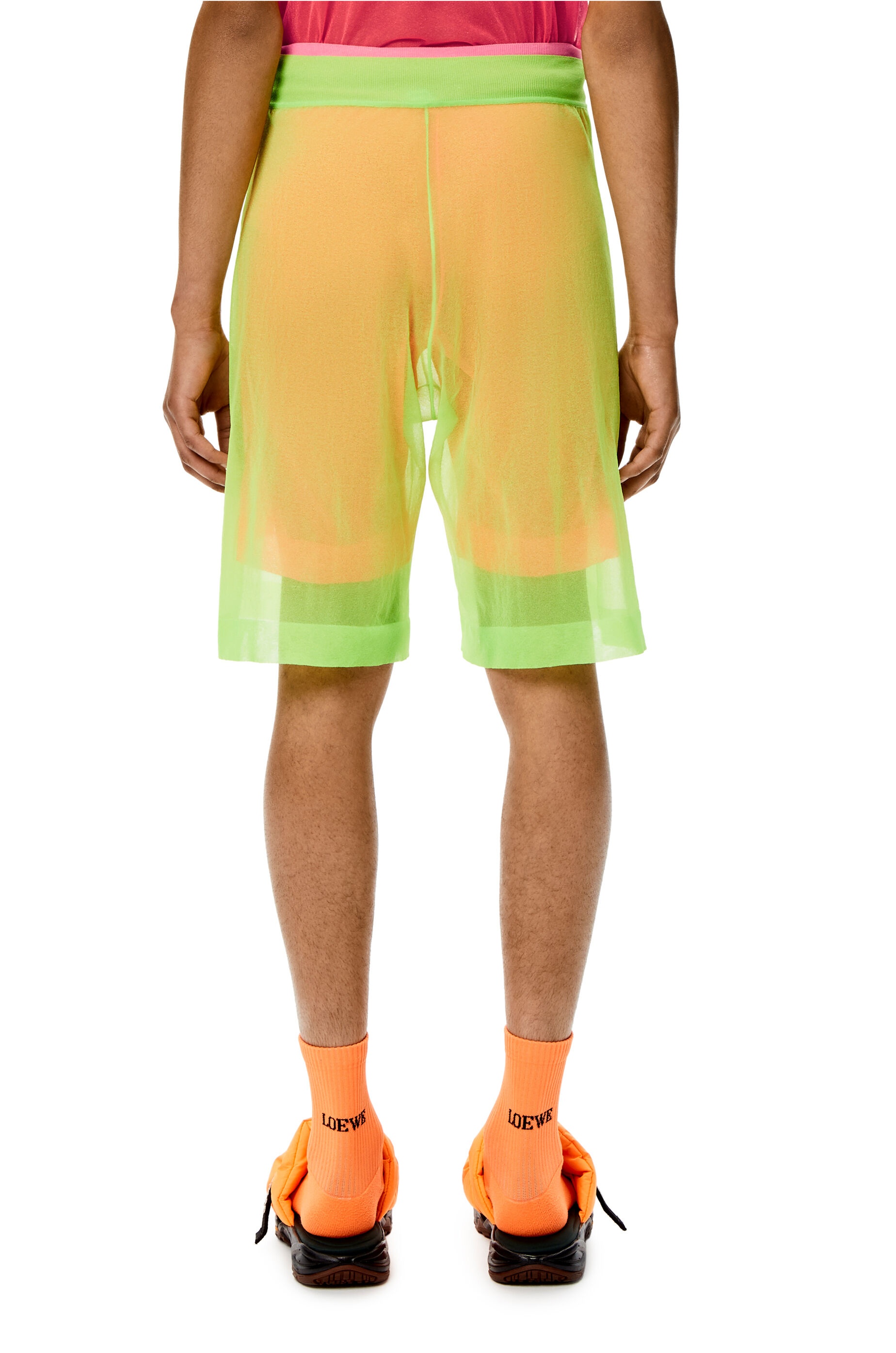 Layered lurex knit shorts - 4