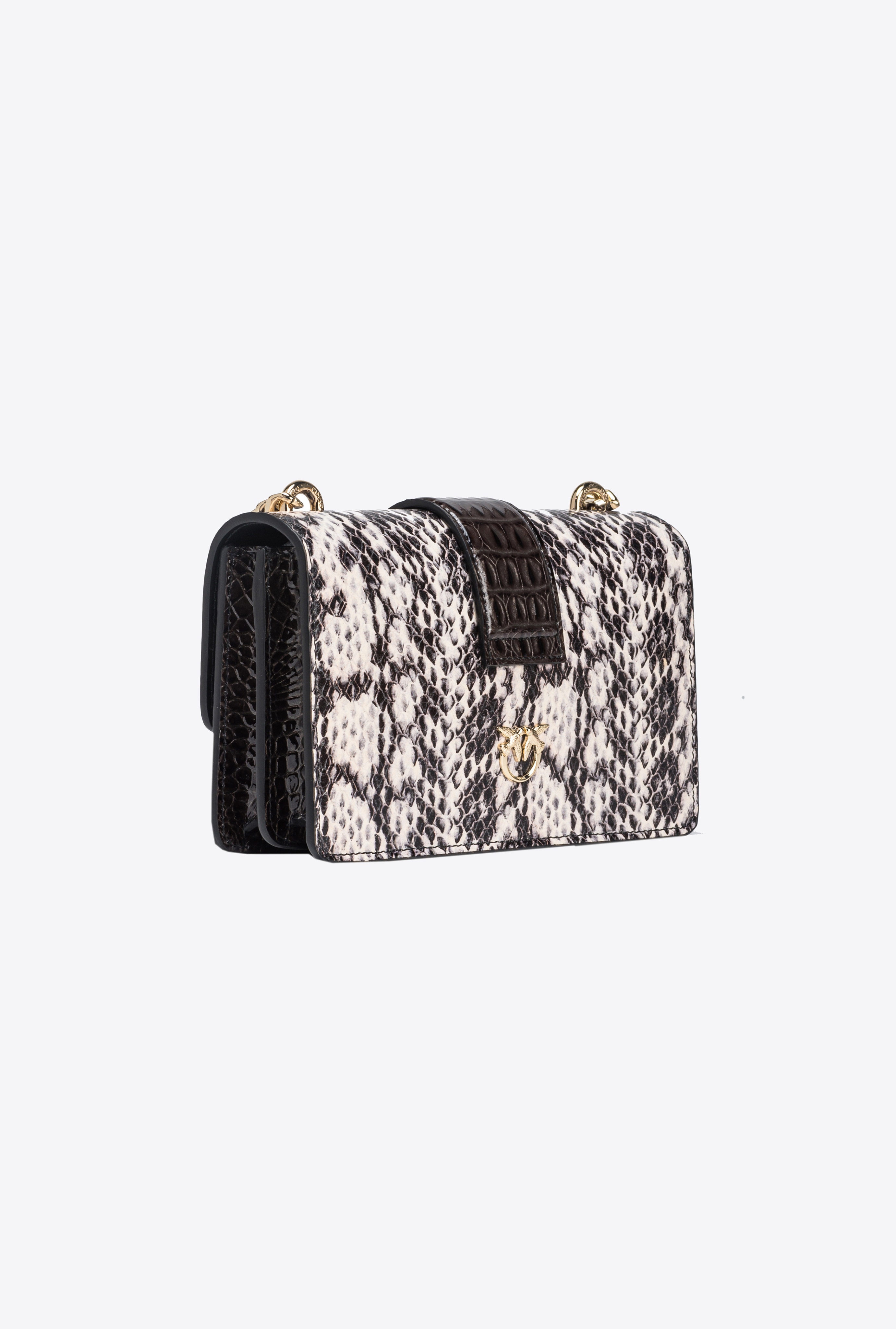 PINKO GALLERIA MINI LOVE BAG ONE IN REPTILE AND CROCODILE-PRINT LEATHER - 2