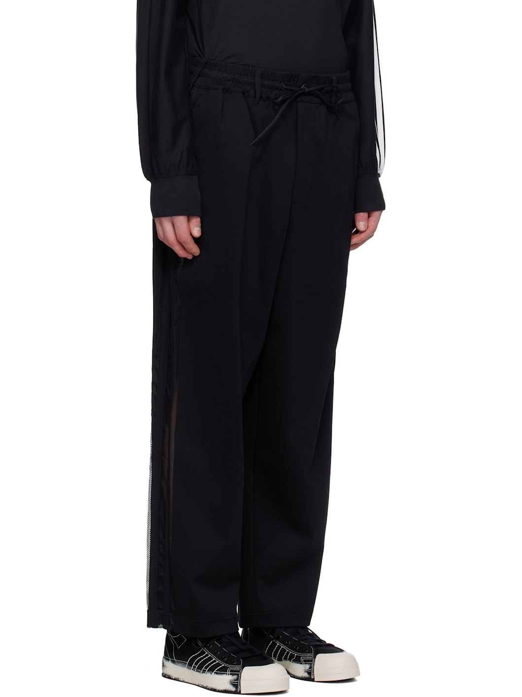 Black Mesh TP Sweatpants - 2