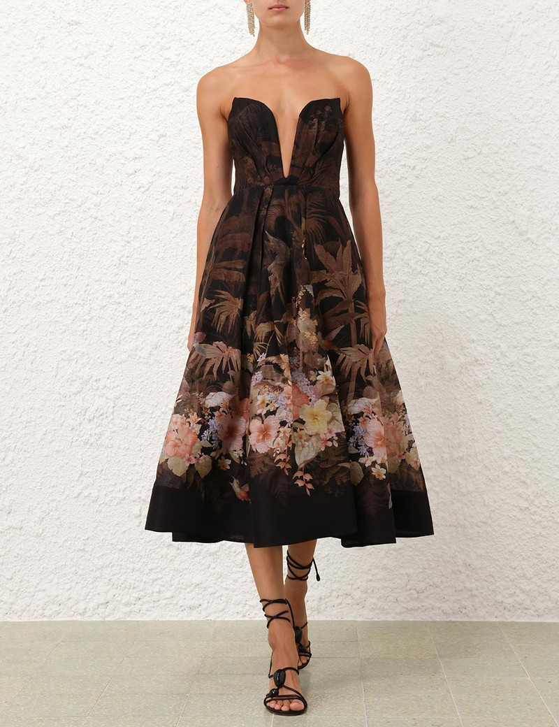 Zimmermann ILLUMINATE DRAPED MIDI DRESS outlook