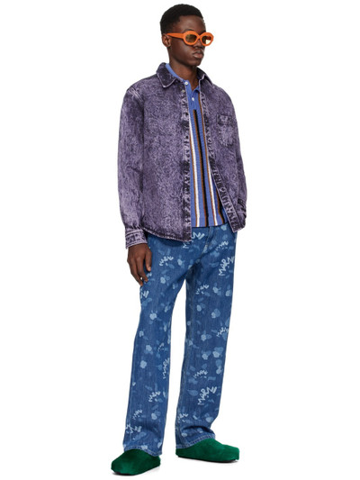 Marni Purple Button Denim Shirt outlook