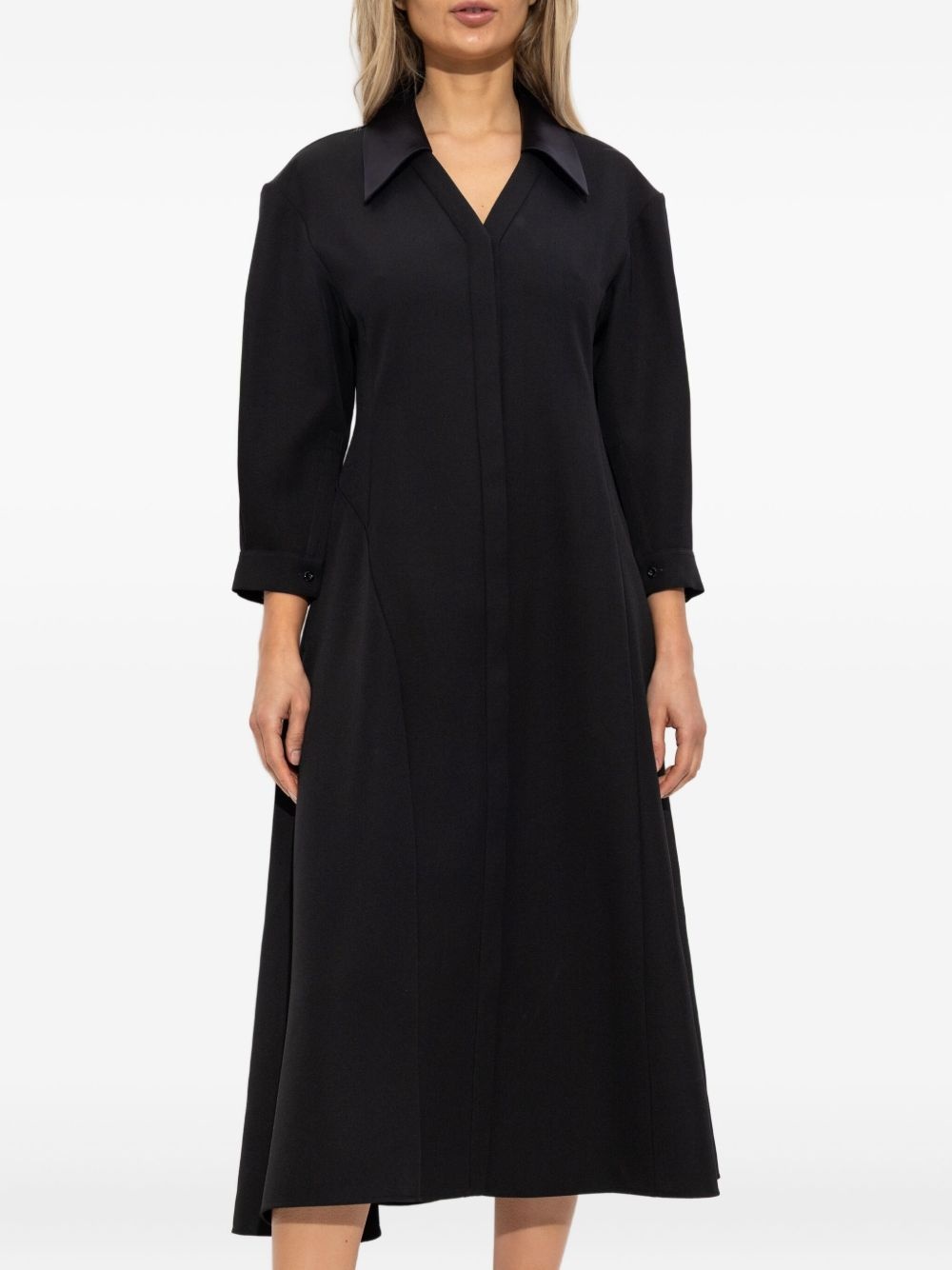 long-sleeves midi dress - 3