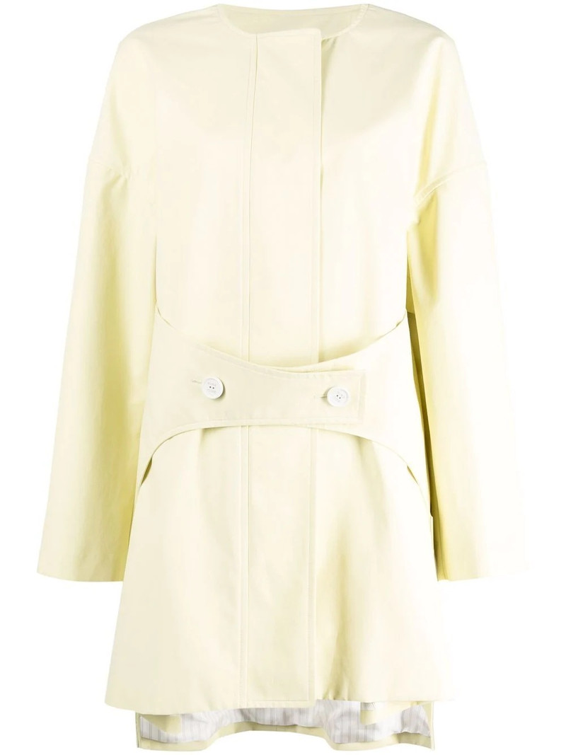 button-fastening single-breasted coat 1