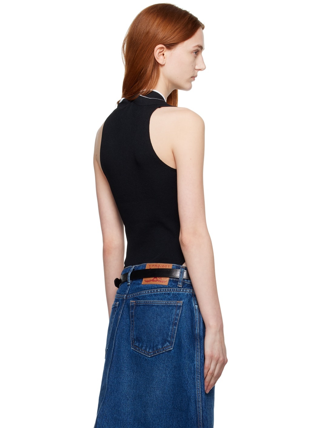Black Triple Neck Bodysuit - 3