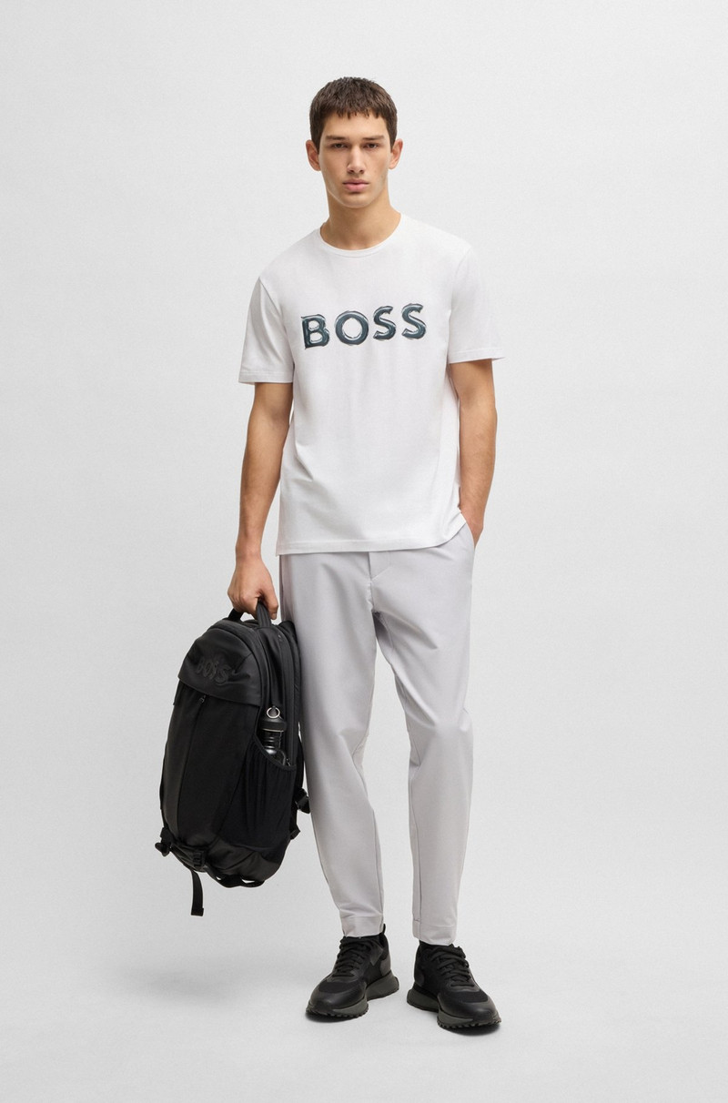 BOSS STRETCH-COTTON T-SHIRT WITH PHOTO-PRINT LOGO outlook