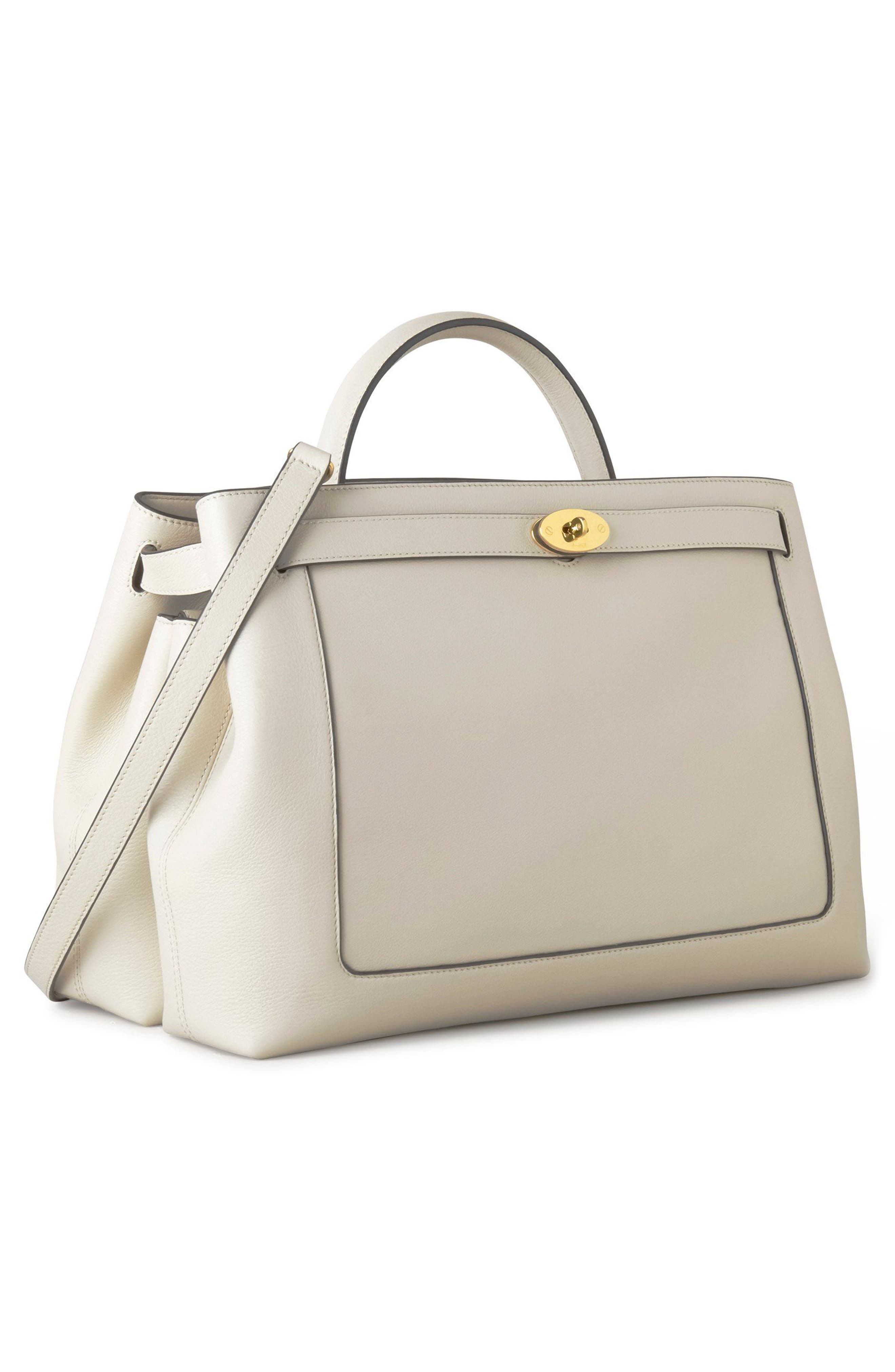 Mulberry Islington Silky Calfskin Leather Shoulder Bag in Chalk at Nordstrom - 5