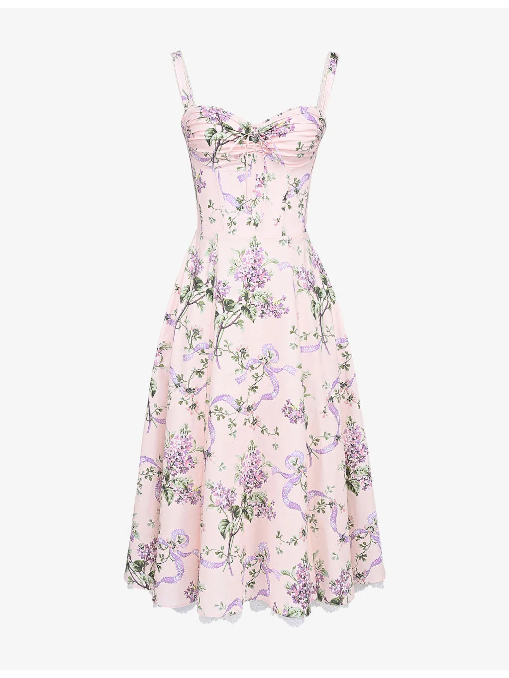 Rosalee Floral-Print Stretch-Cotton Midi Dress - 1