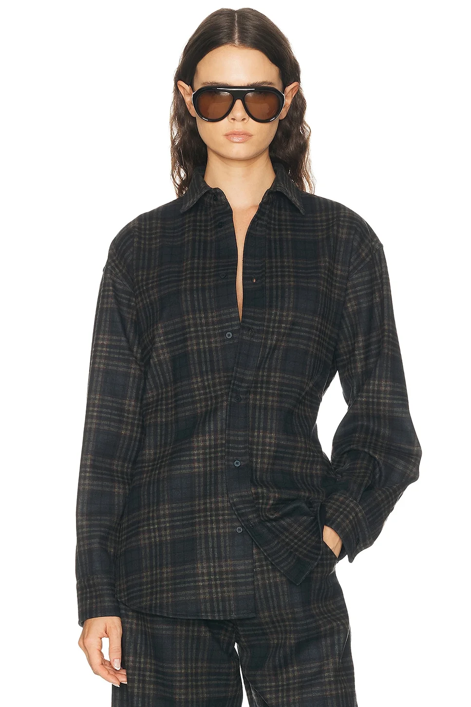 Anne Tartan Check Tailored Shirt - 1