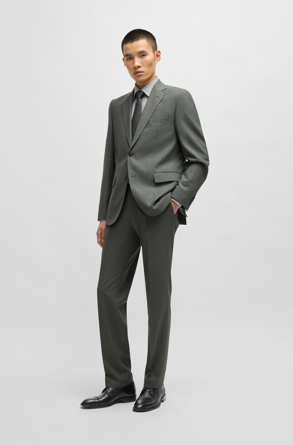 CAP-TOE DERBY SHOES IN LEATHER - 3