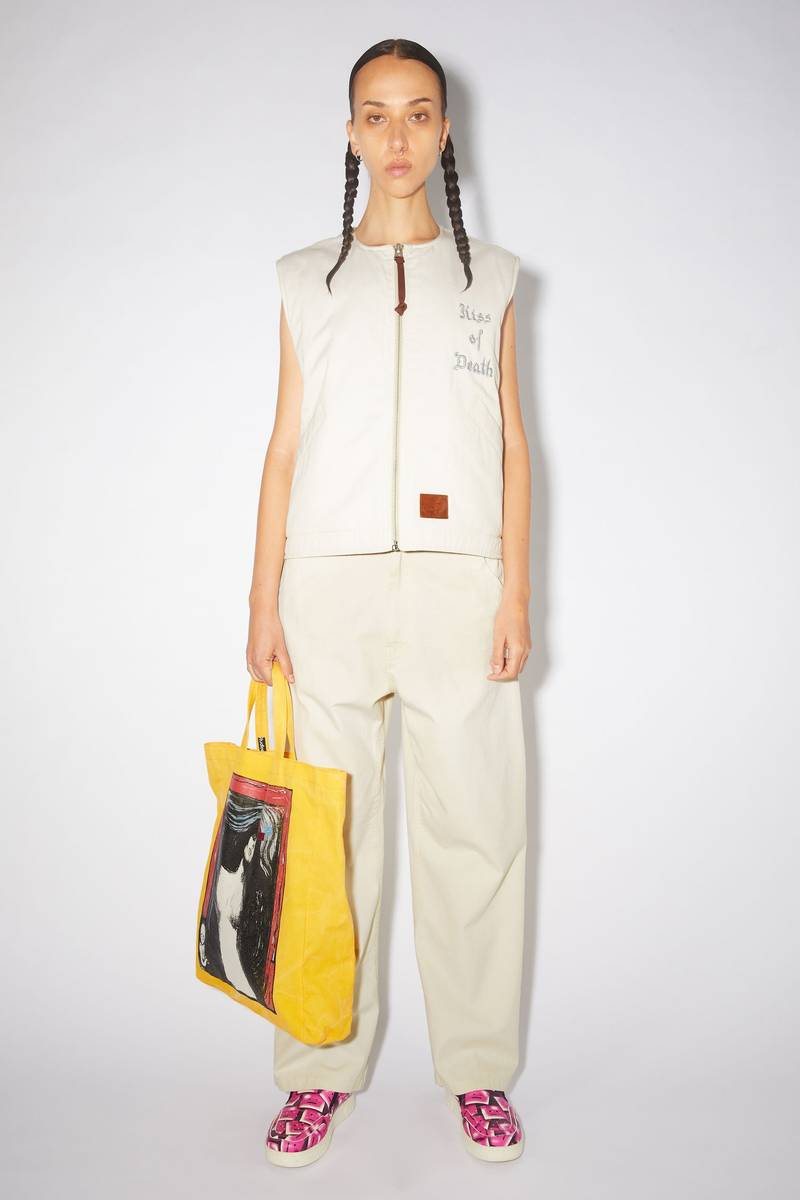 Acne Studios Printed gilet - Ecru beige outlook