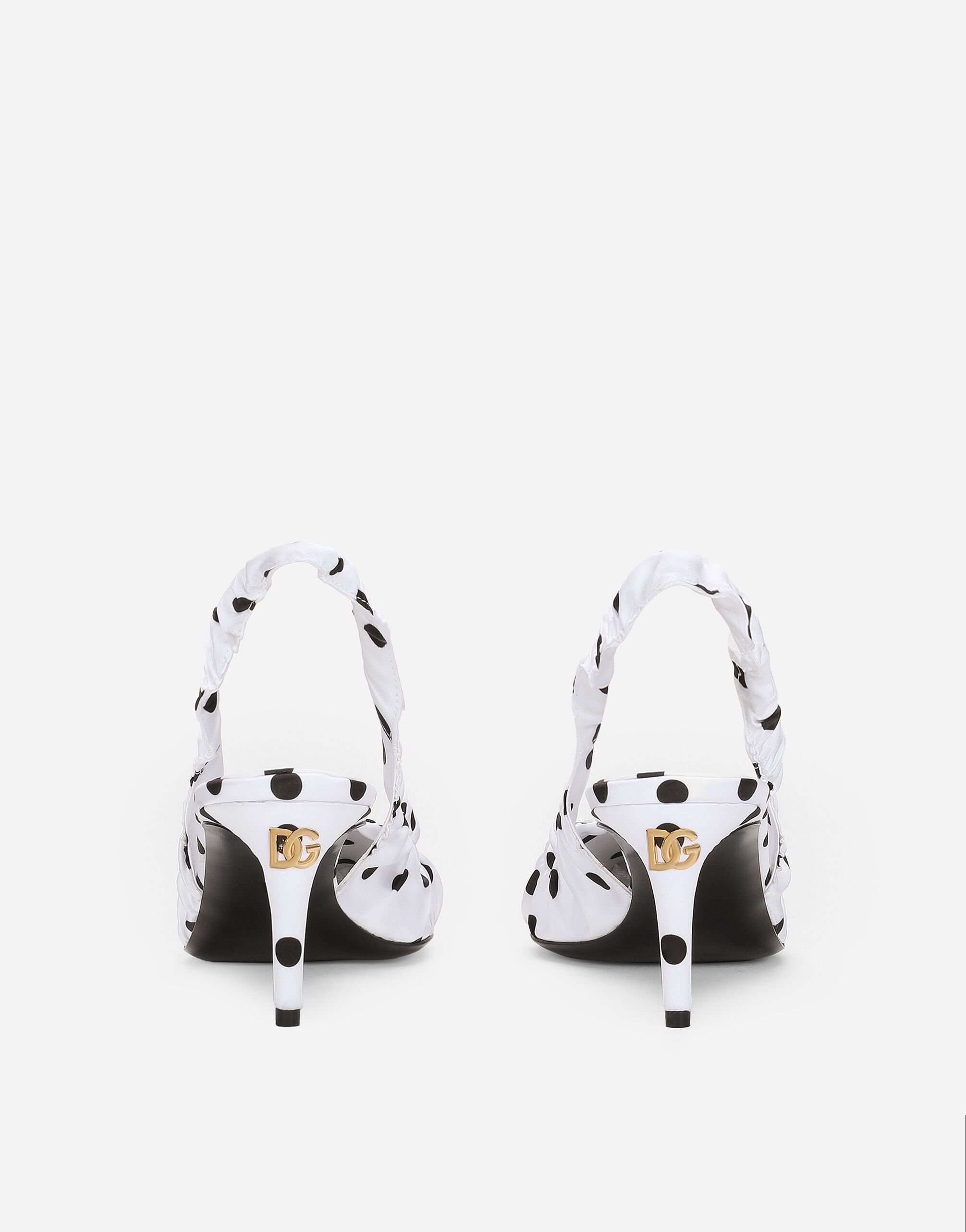 Printed satin slingbacks - 3