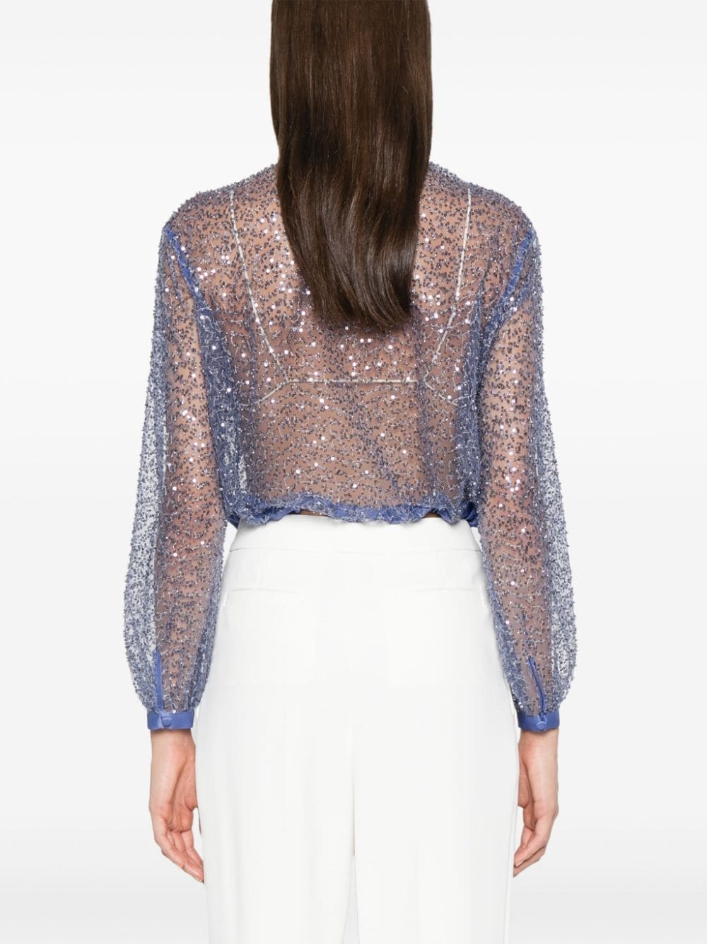 jet-embroidery sequin jacket - 4