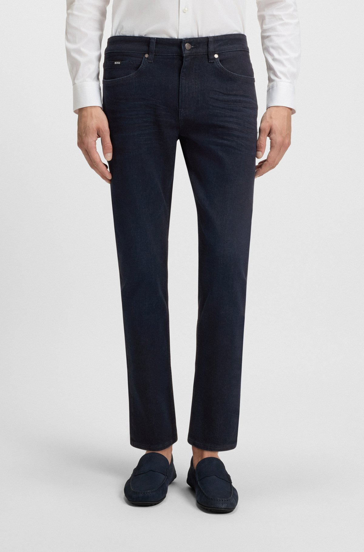 DELAWARE SLIM-FIT JEANS IN DARK-BLUE SUPER-SOFT DENIM - 2