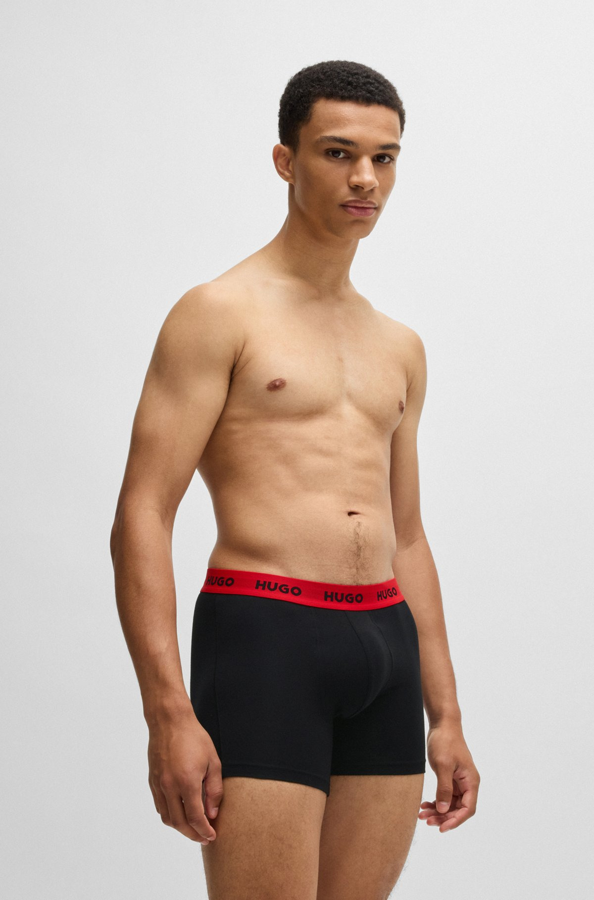 THREE-PACK OF STRETCH-COTTON BOXER BRIEFS WITH LOGOS - 7