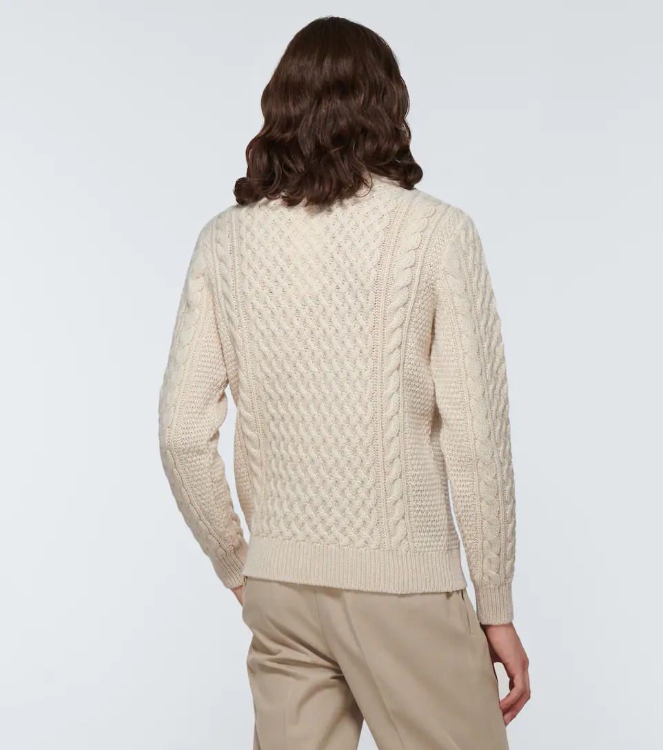 Merino wool cable-knit sweater - 4