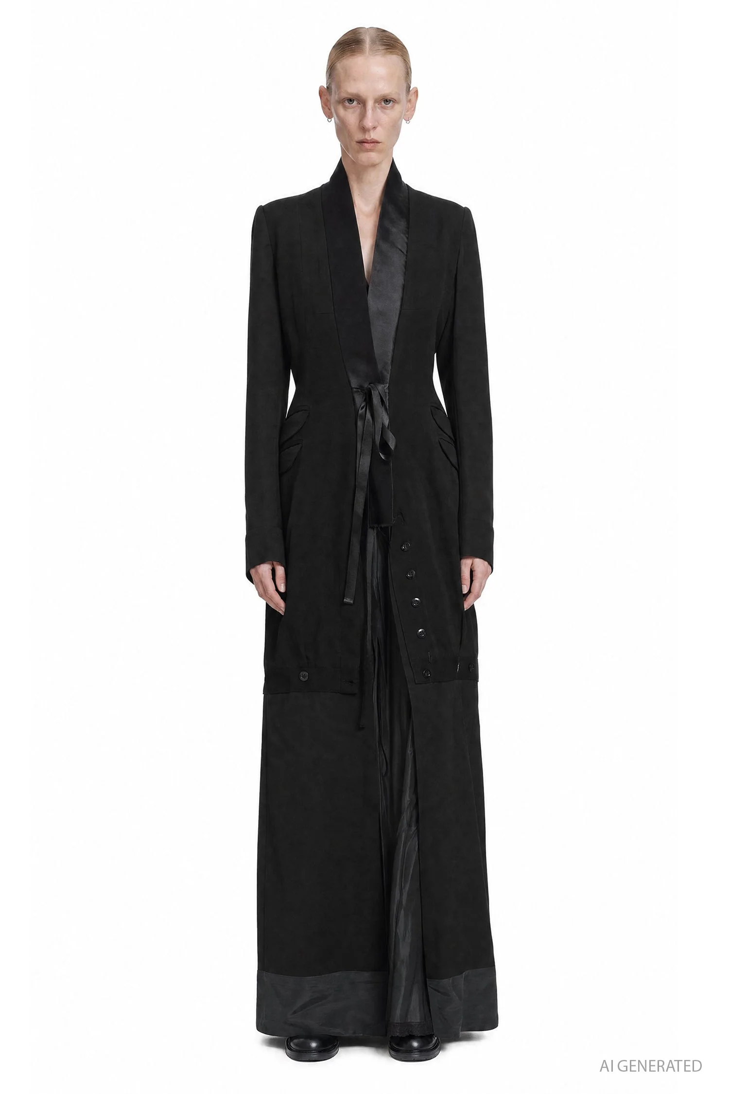 Wool Coat With Trousers - 1