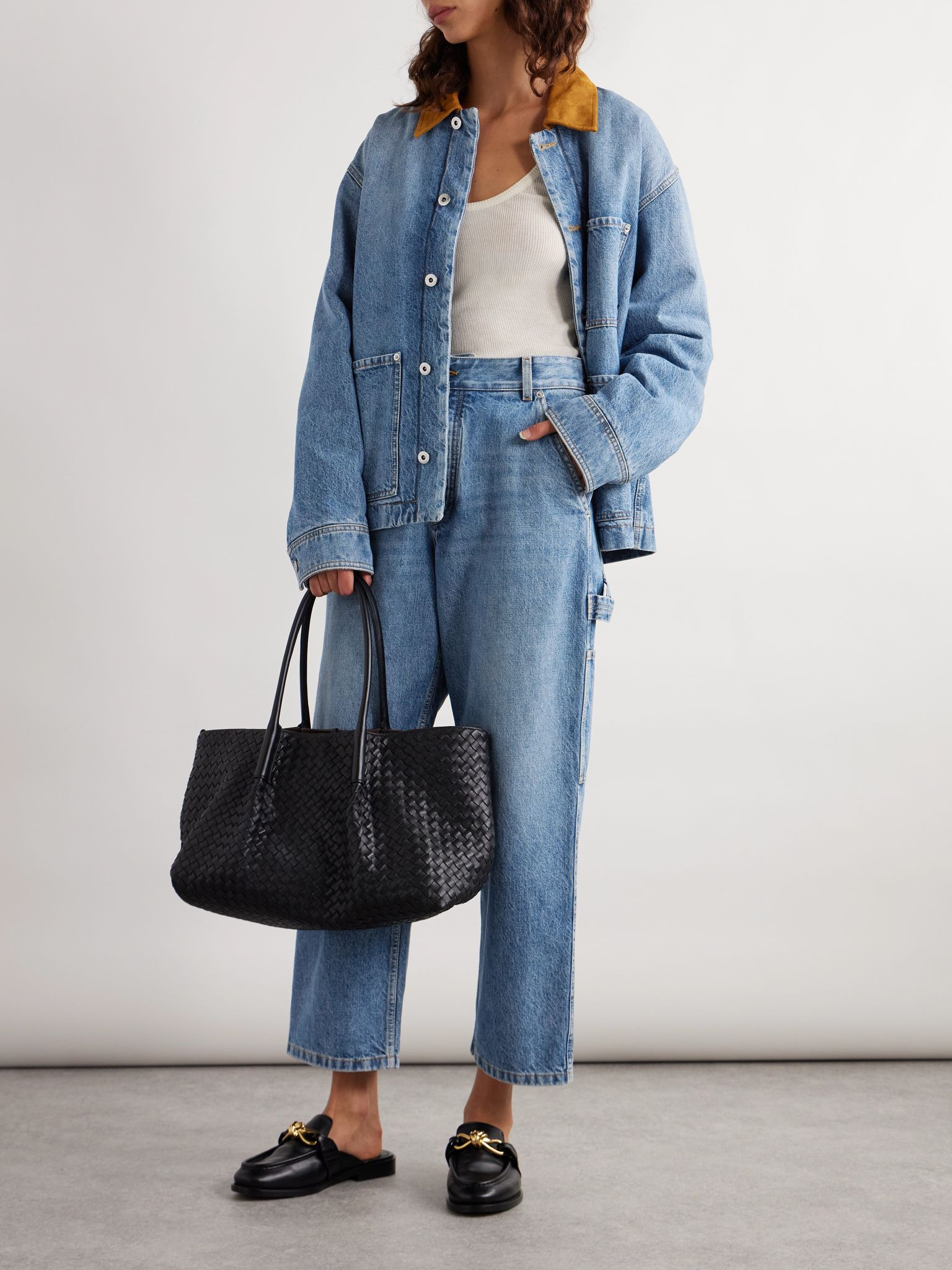 Cropped high-rise straight-leg jeans Mid denim - 2