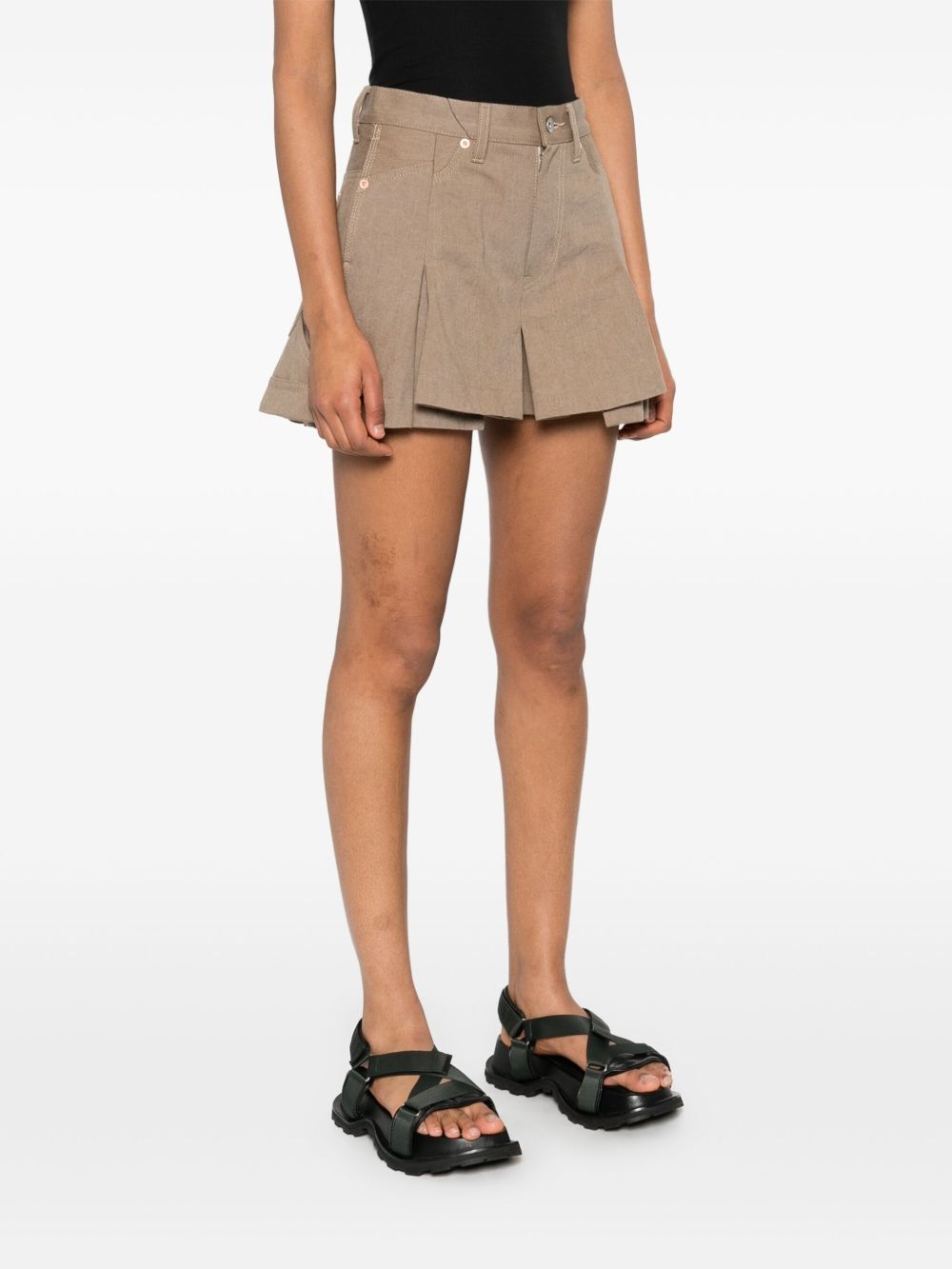 denim mix skorts - 3