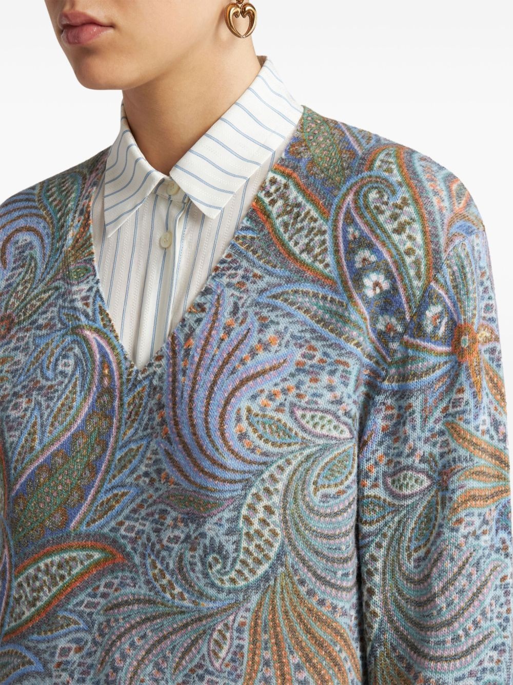 foliage print jumper - 4