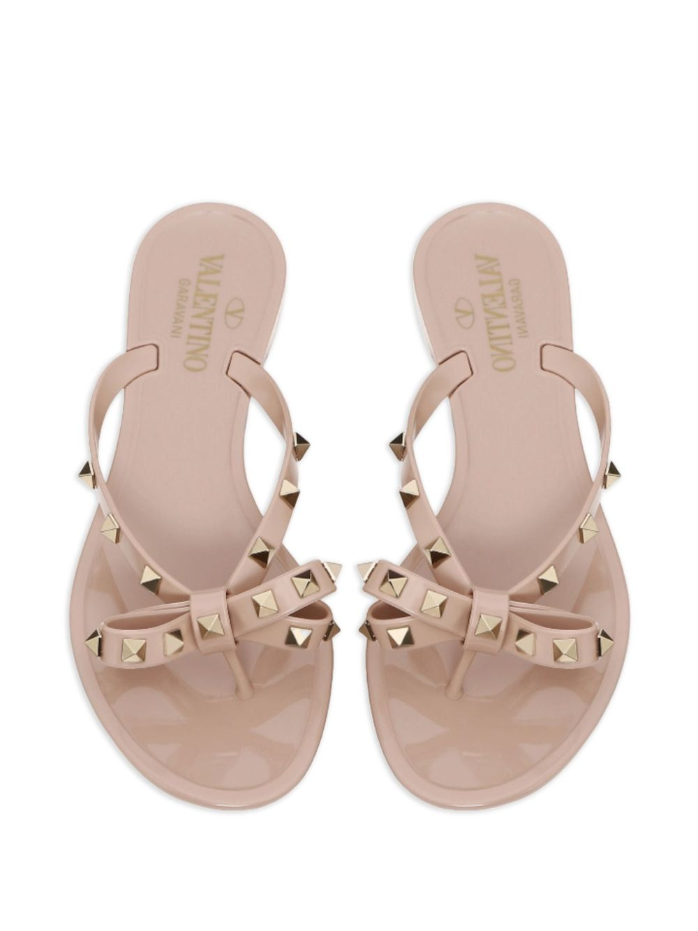 Rockstud bow sandals - 4