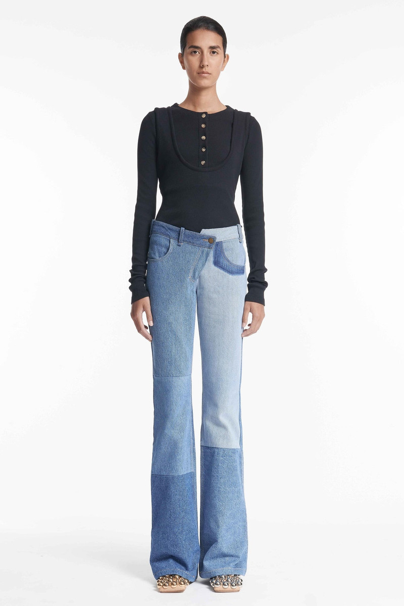 UPCYCLED DENIM TROUSERS BLUE DENIM 1