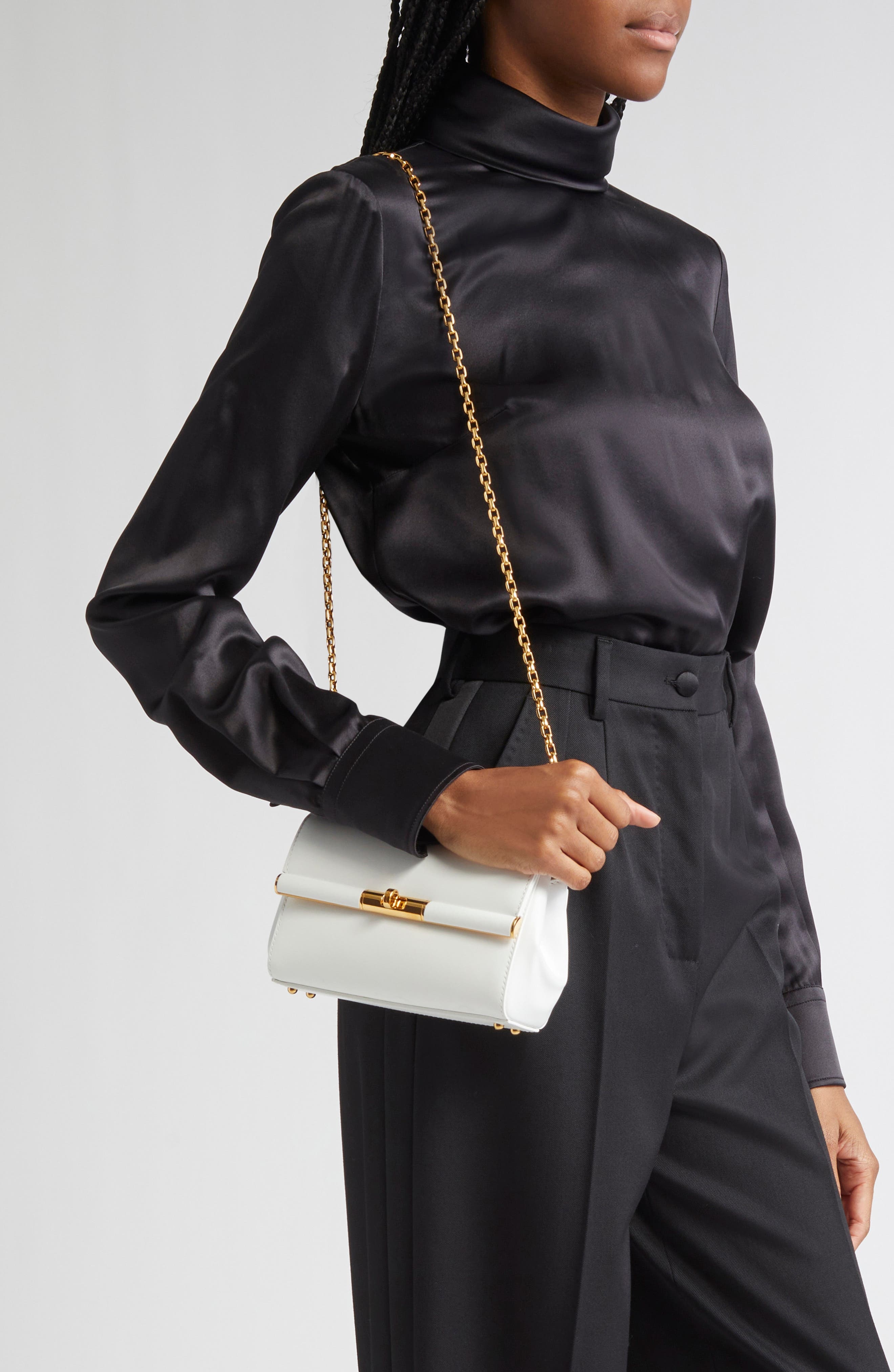 Dolce&Gabbana Marlene Chain Strap Shoulder Bag in Bianco Ottico at Nordstrom - 2