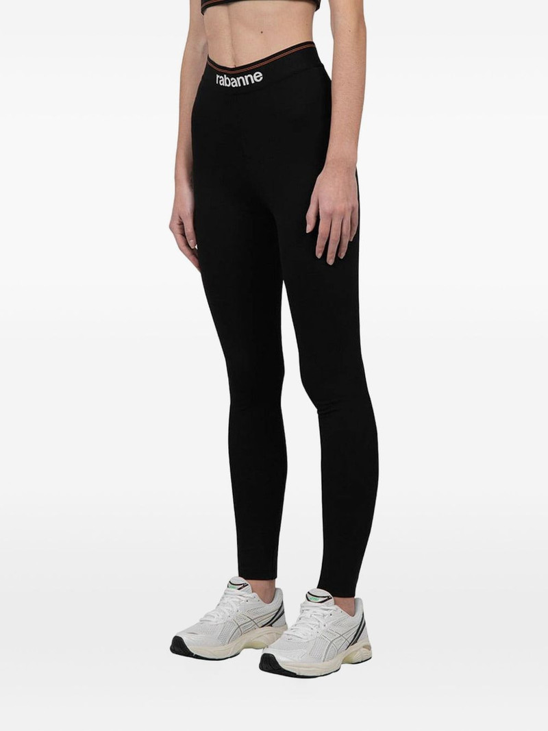 rabanne logo-waistband leggings outlook