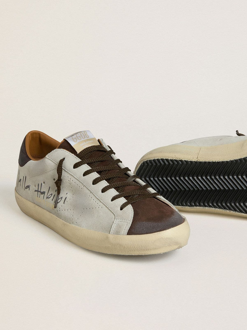 Men's Super-Star LTD in gray suede with perforated star and ebony suede tongue 3