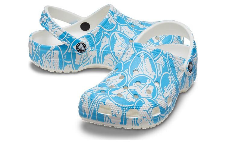 Crocs Classic Duke Print Clogs 'Blue White' 210003-4OX - 5