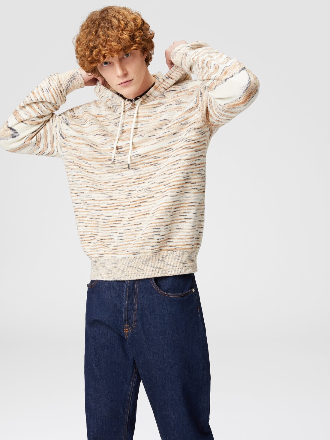 Mélange cashmere hoodie - 4