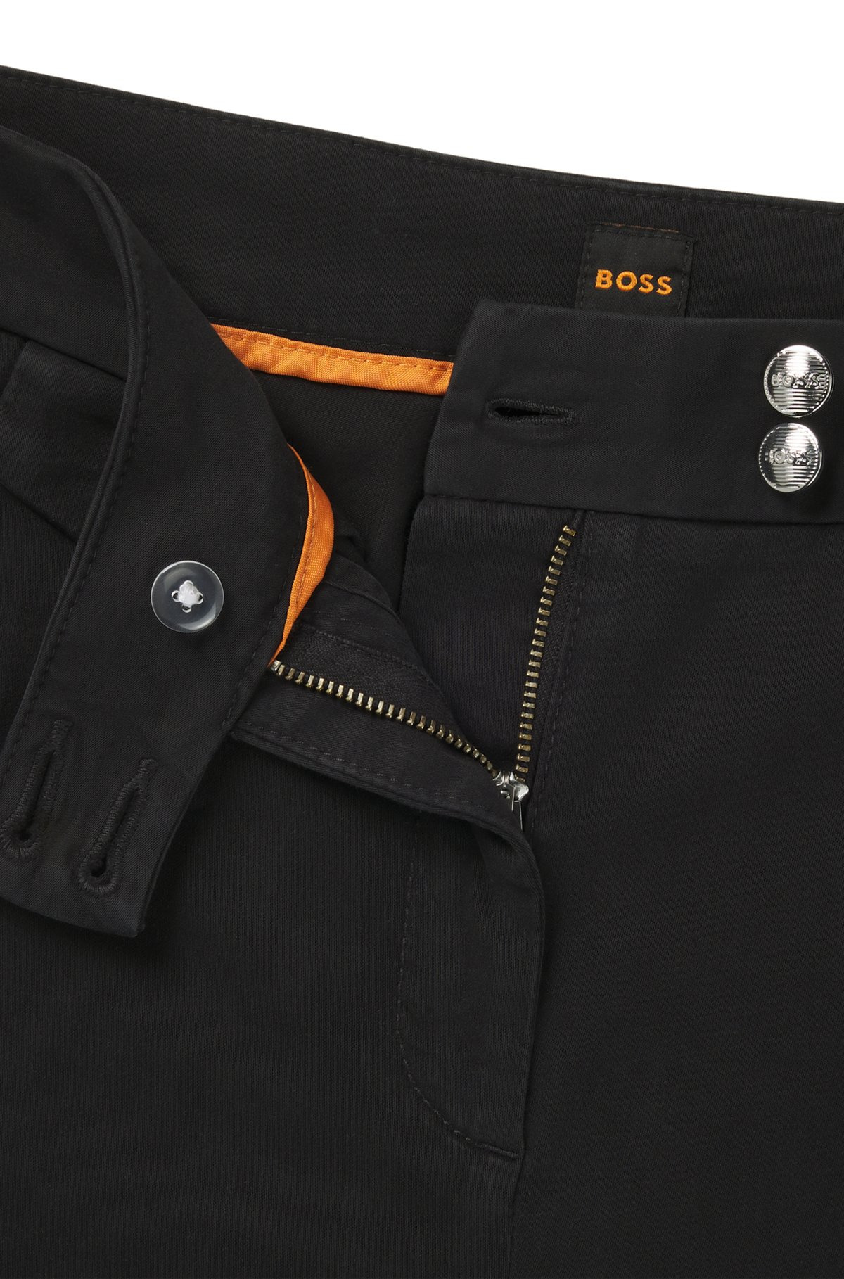 CASUAL CHINOS IN STRETCH-COTTON SATIN - 6