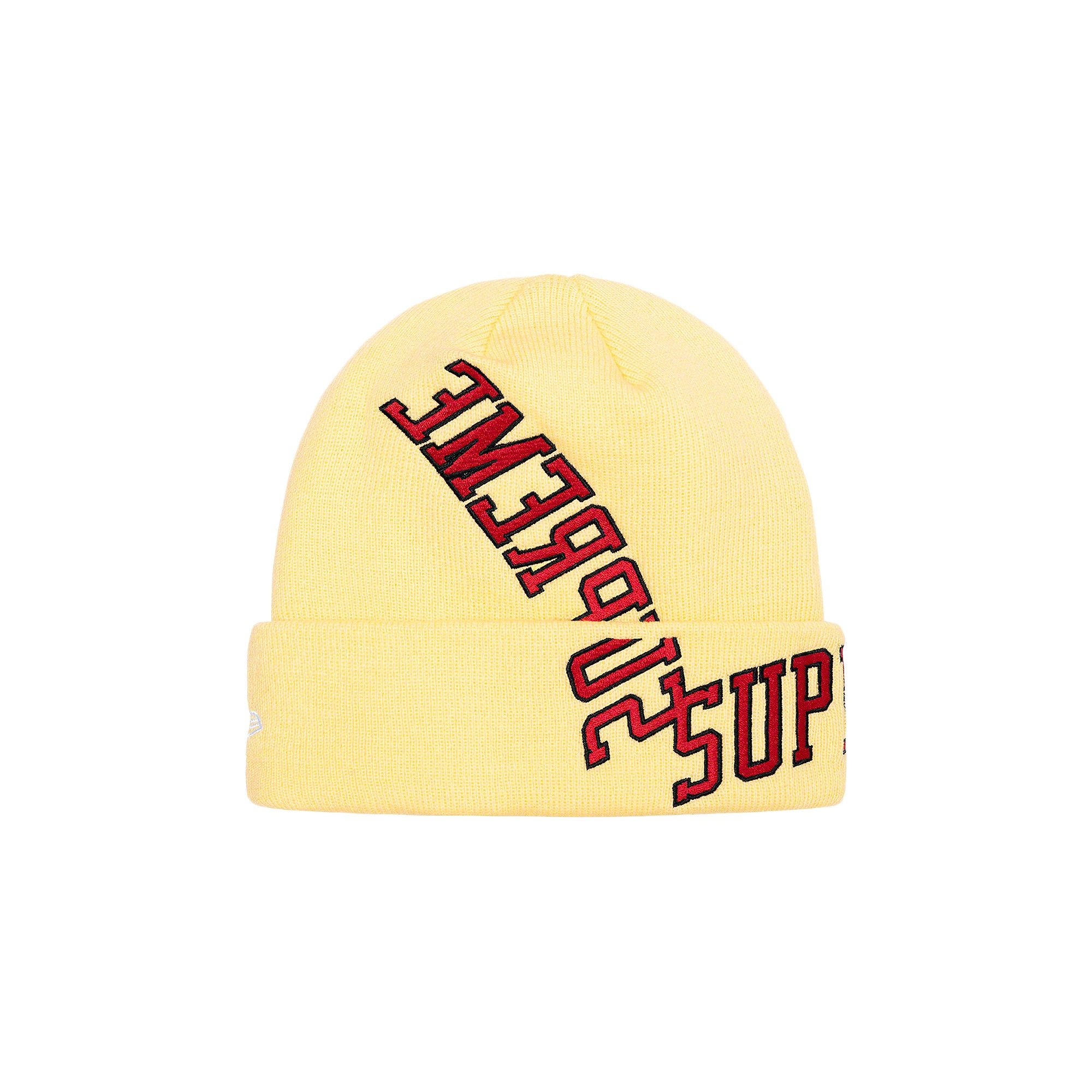 Supreme x New Era Multi Arc Beanie 'Pale Yellow' - 1