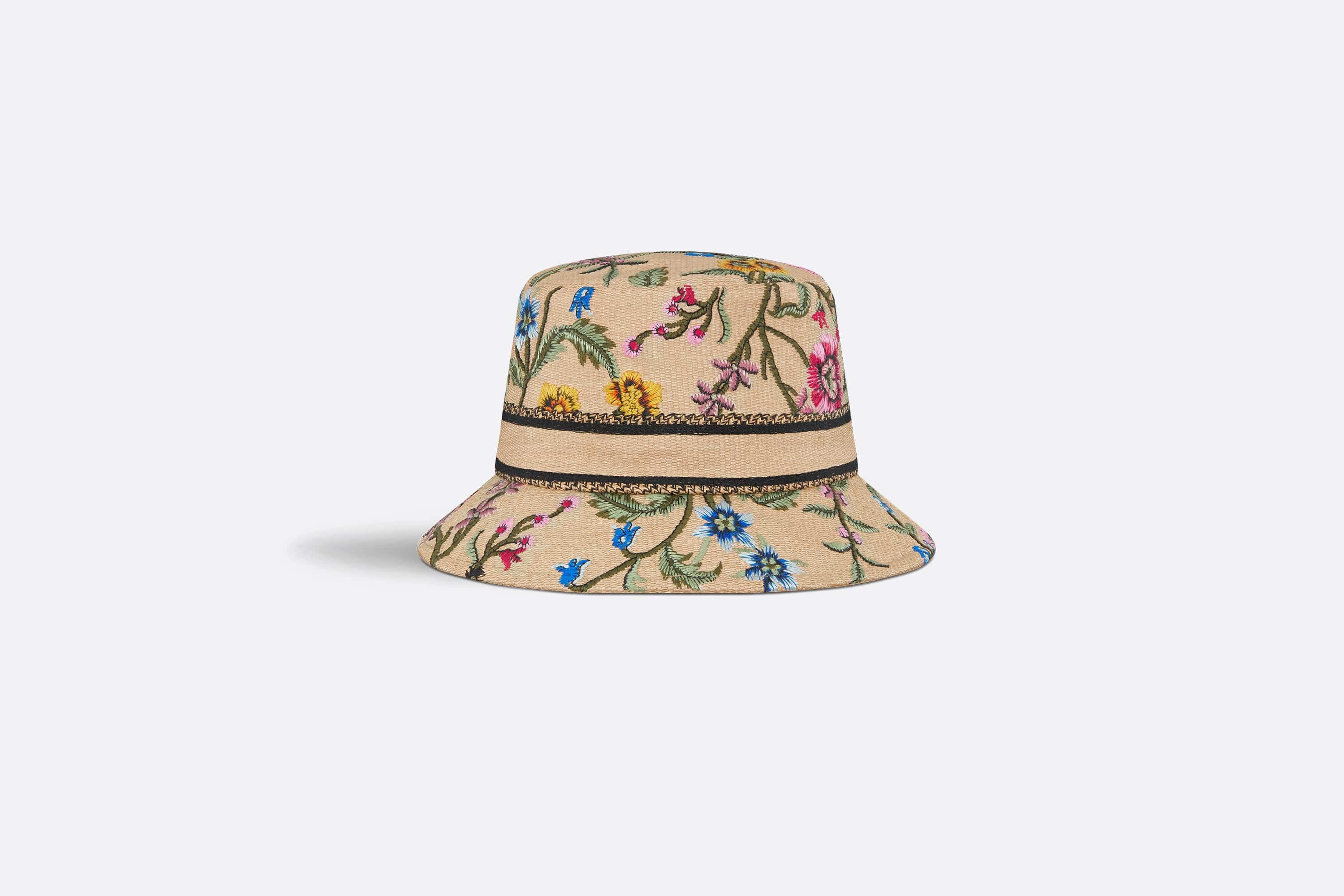 D-Bobby Dior Petites Fleurs Small Brim Bucket Hat - 4