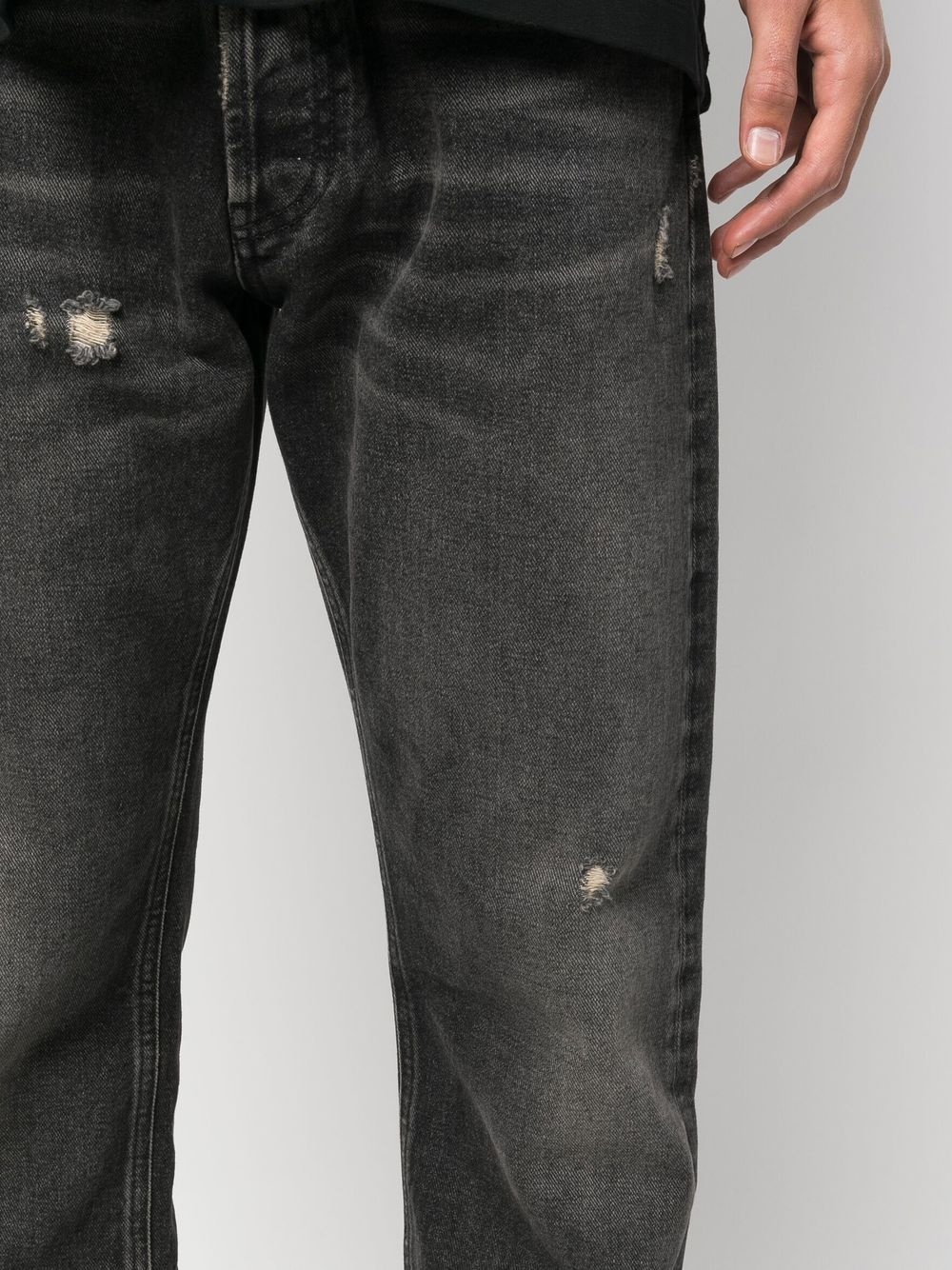 Cross distressed denim jeans - 5