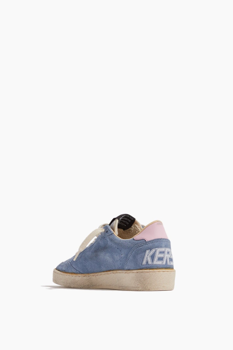 Ballstar Suede Sneaker in Powder Blue/White/Pink 3