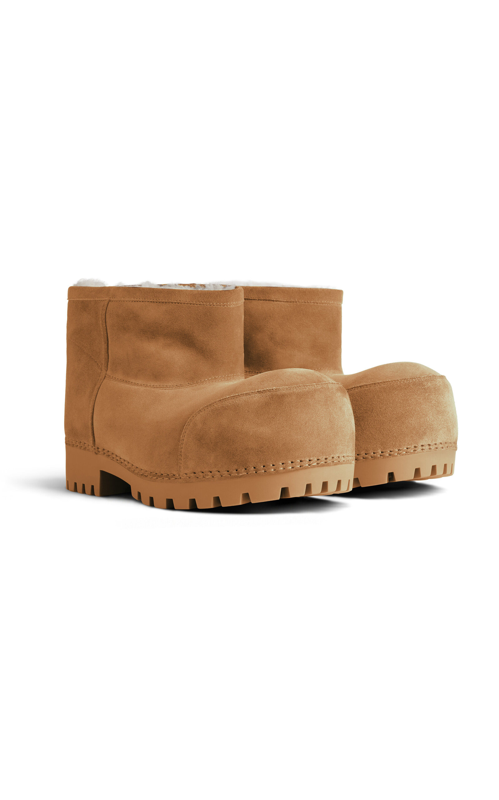 Alaska Suede & Faux-Fur Ankle Boots tan - 4