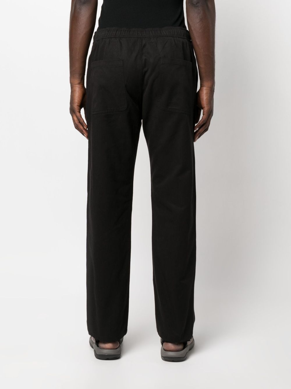 straight-leg elasticated-waistband trousers - 4