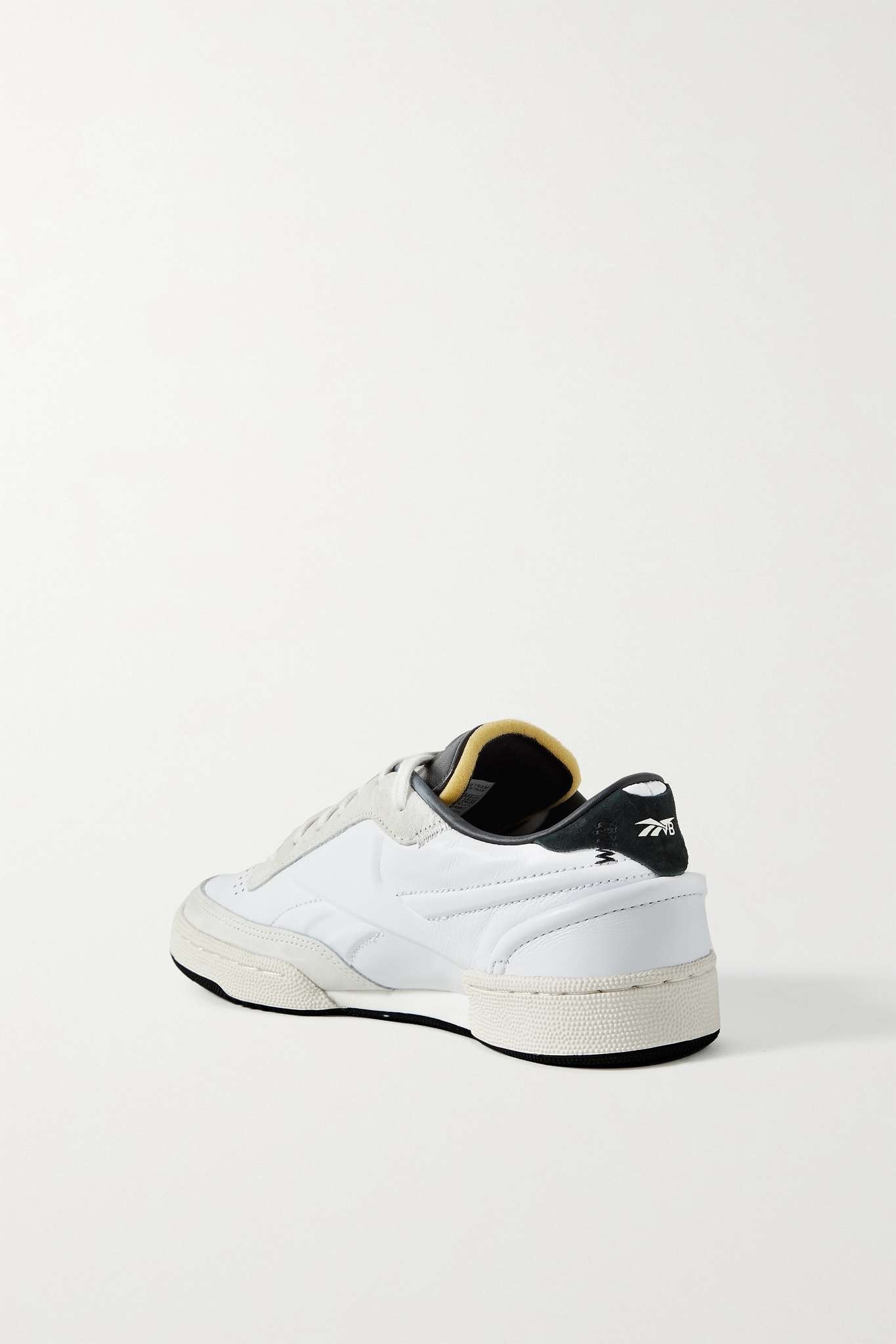 Club C suede-trimmed leather sneakers - 3