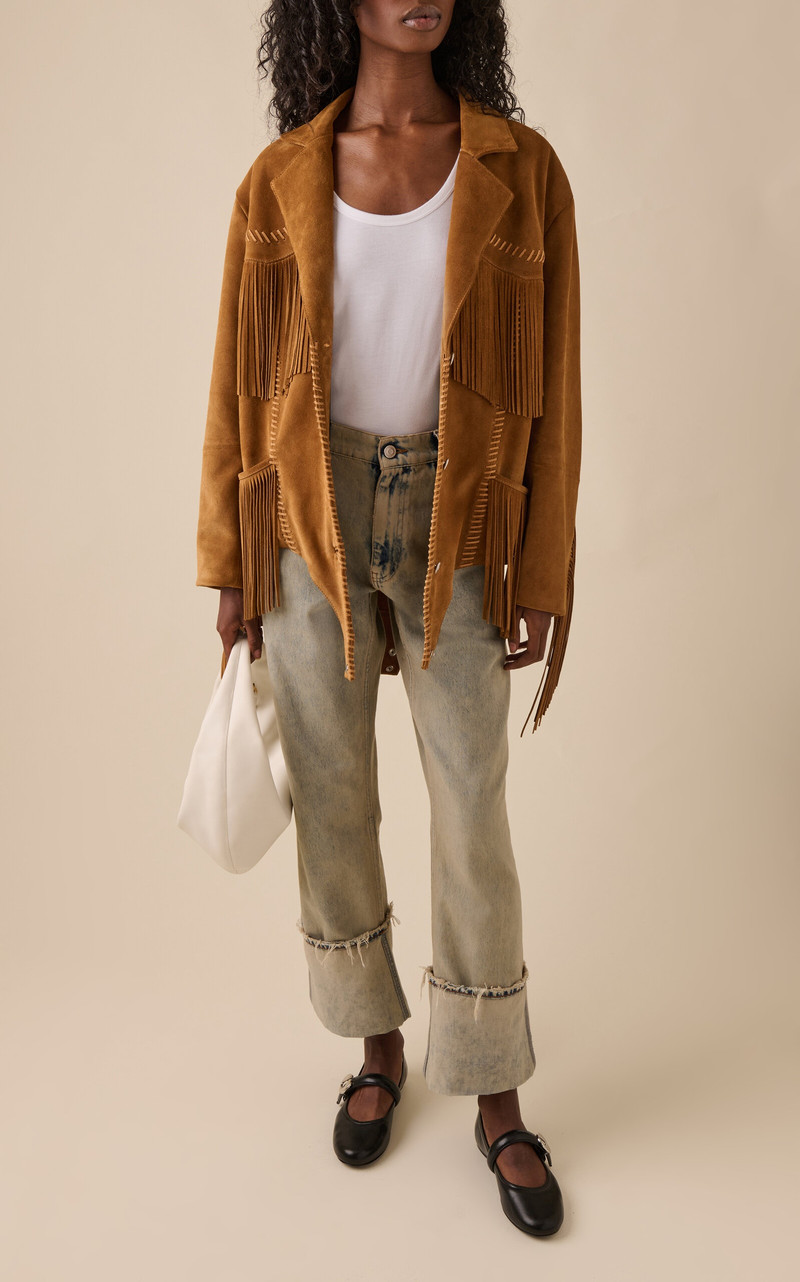 Suede Fringed Body Jacket brown 4
