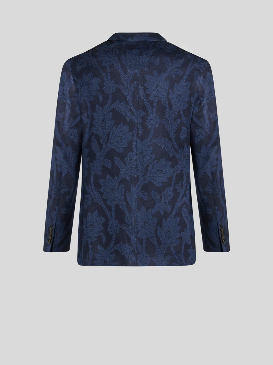 FLORAL LEAFY JACQUARD BLAZER - 5