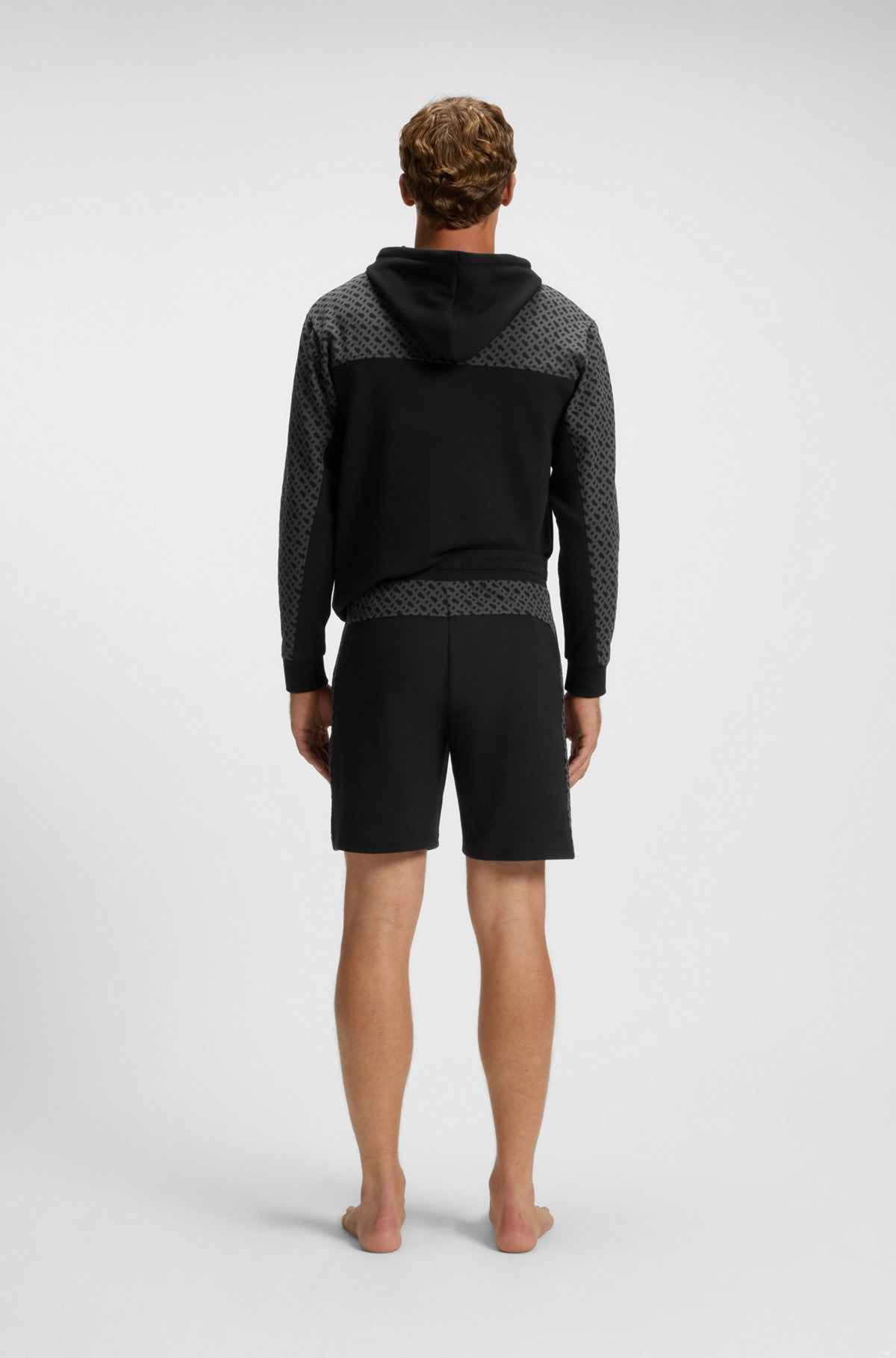 SHORTS WITH MONOGRAM-PATTERN PANELS - 4