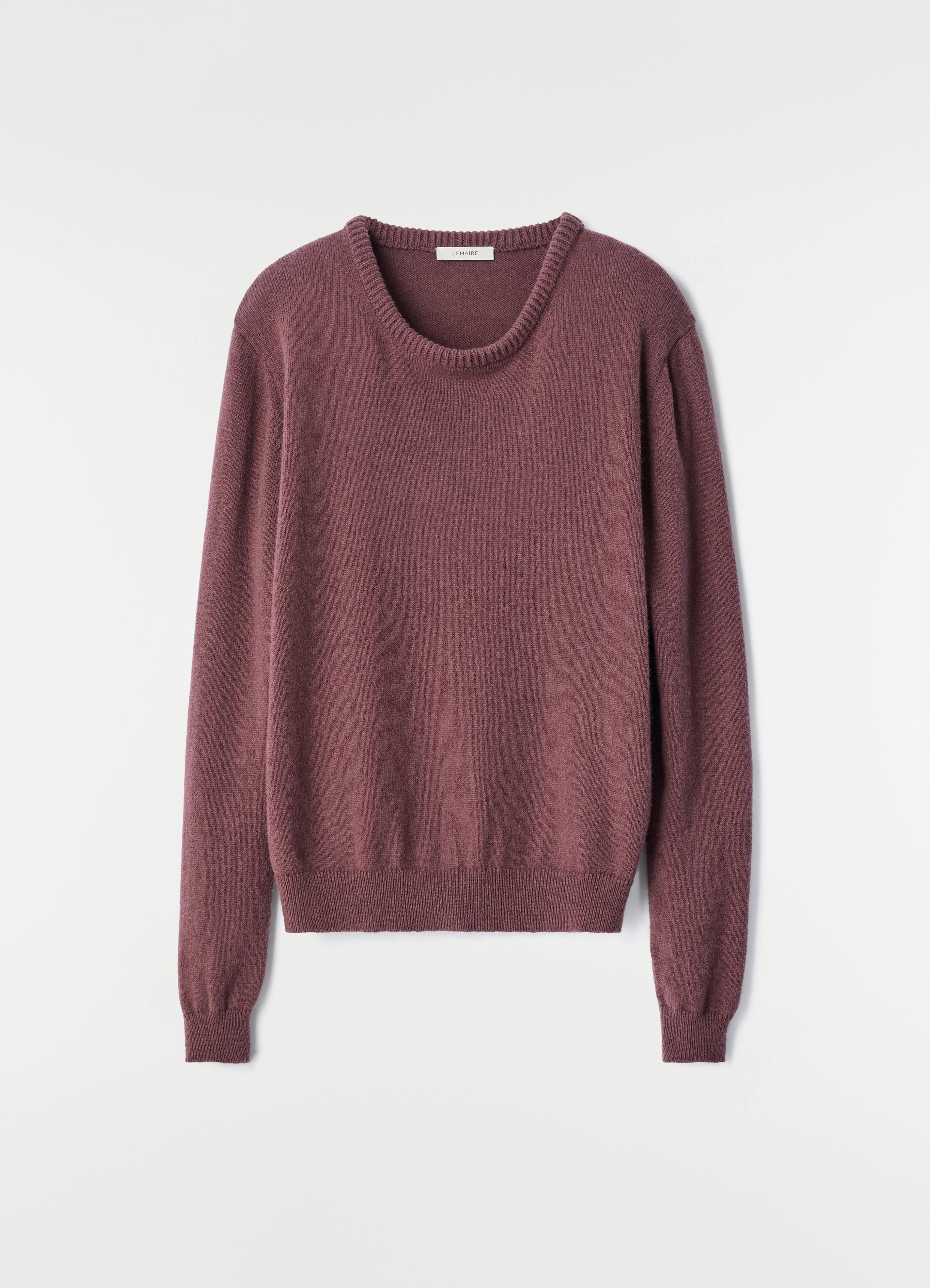 CREW-NECK SWEATER IN ALPACA WOOL BLEND - 1