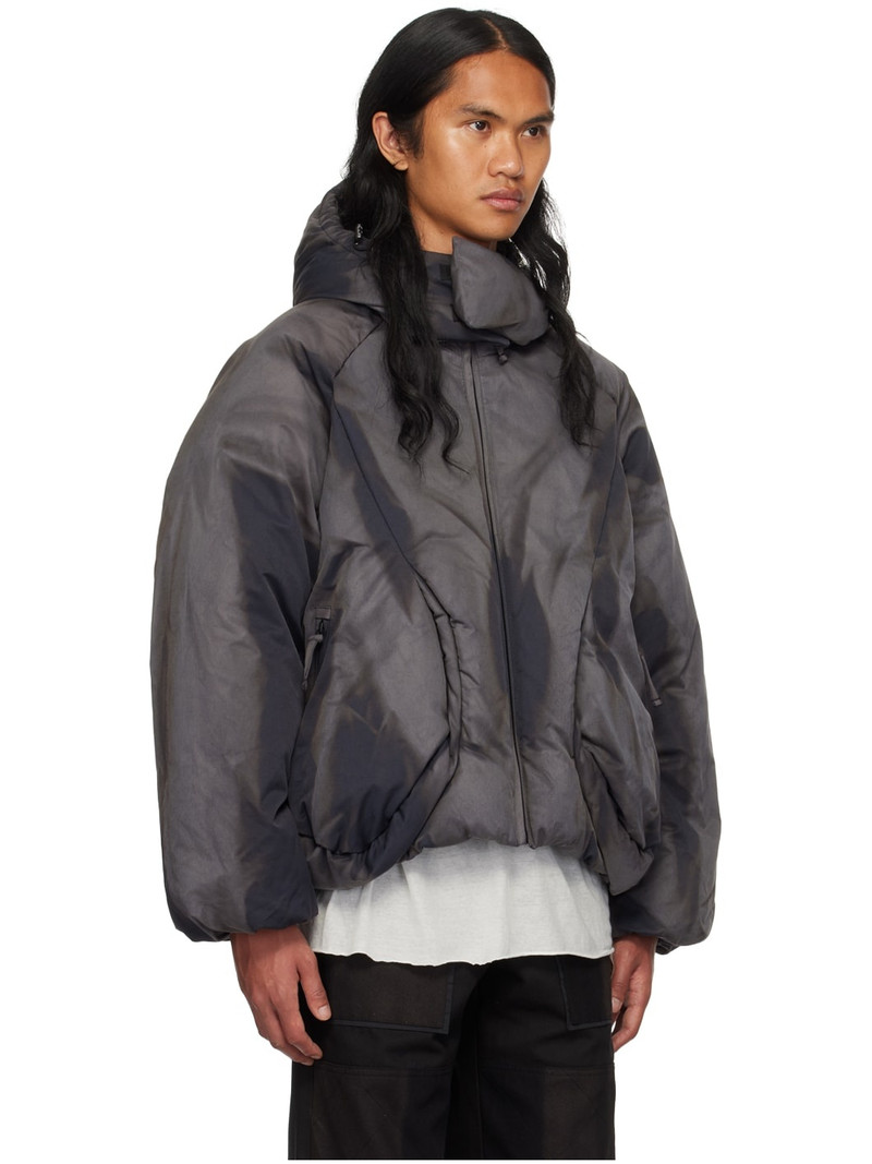 bleached-effect padded jacket 2