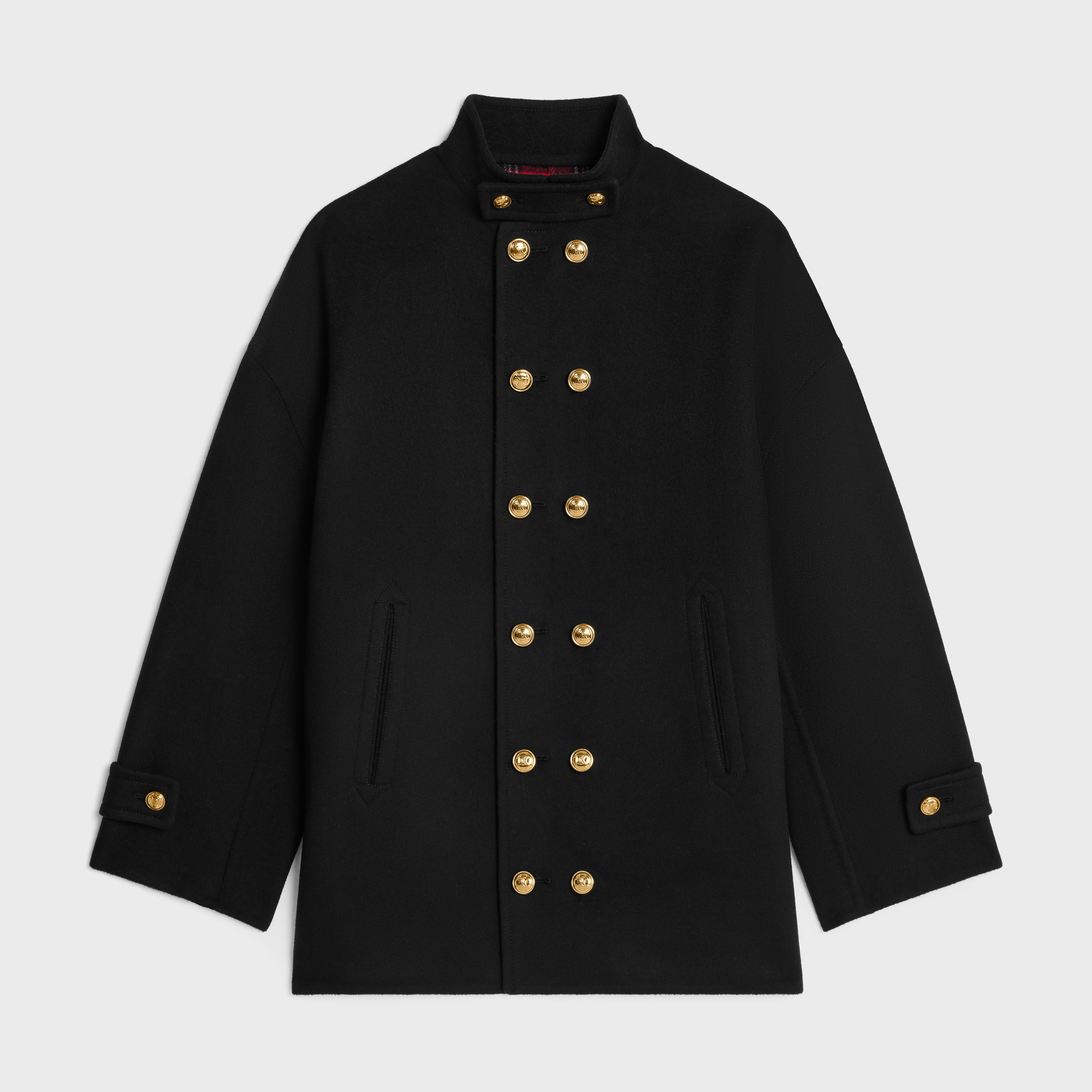 CELINE egg coat in double face wool REVERSIBLE