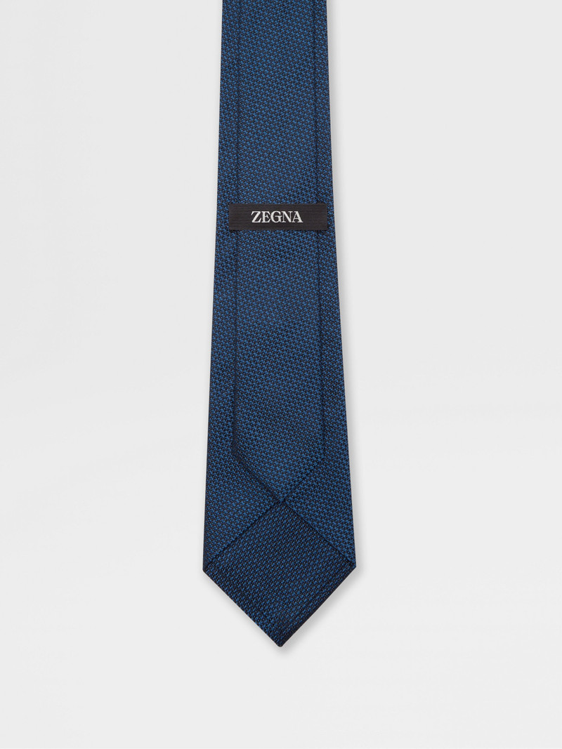 TEAL BLUE SILK TIE 3