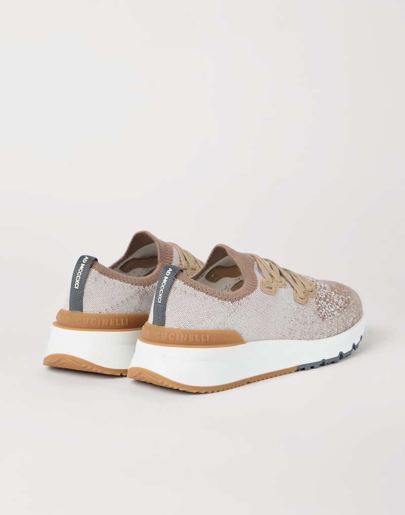 Brunello Cucinelli Cotton chiné knit runners outlook