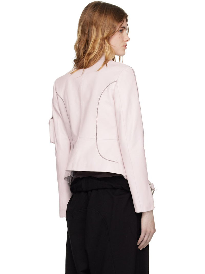 Pink Leather Radius Motor Jacket 3