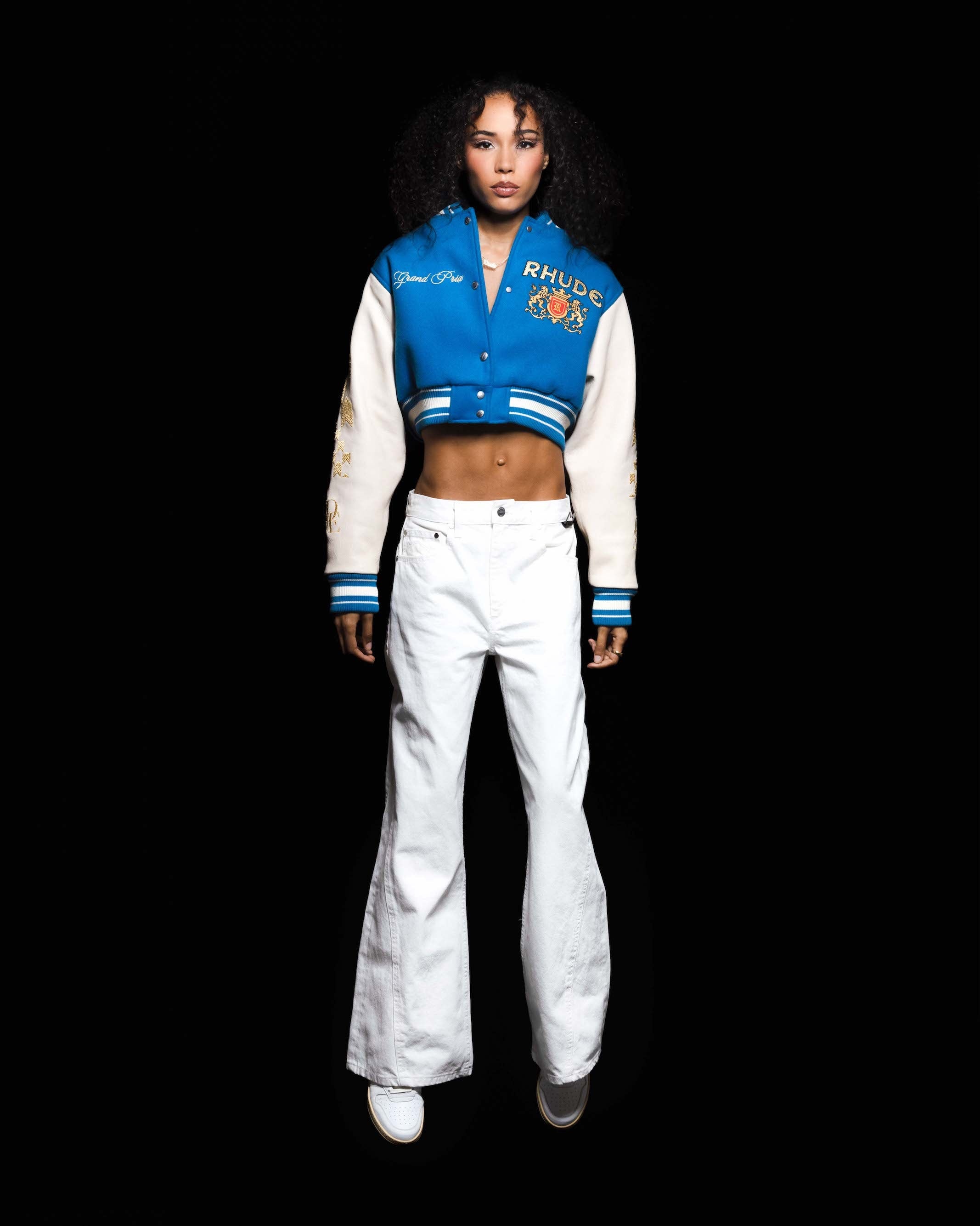 F1 CROPPED VARSITY JACKET - 4