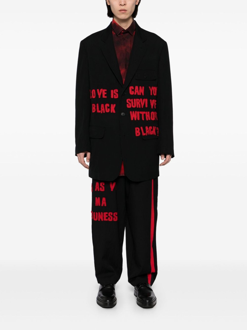 Yohji Yamamoto patchwork blazer outlook
