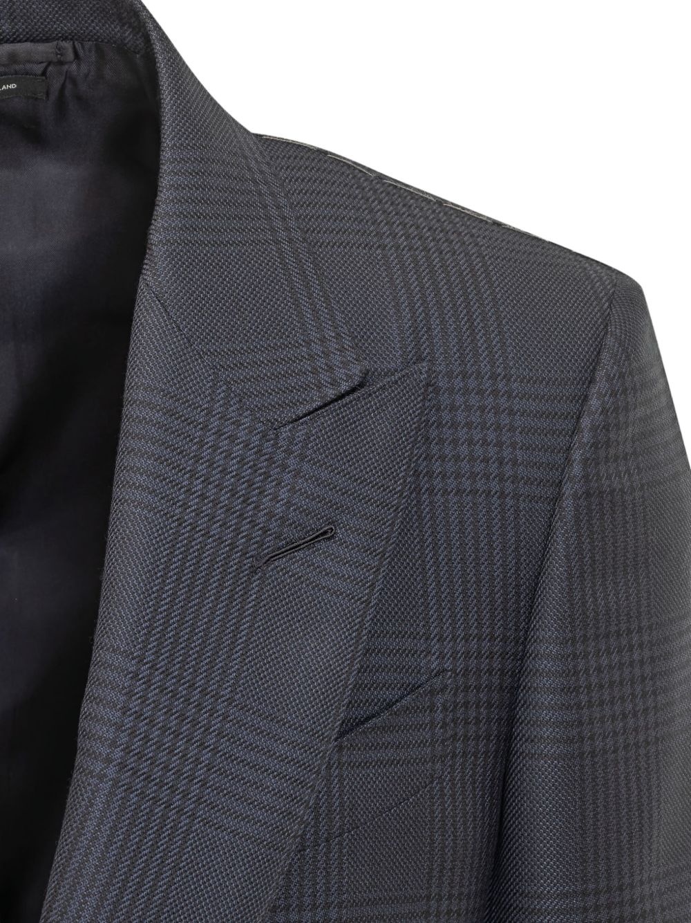 checked two-button jacket - 4